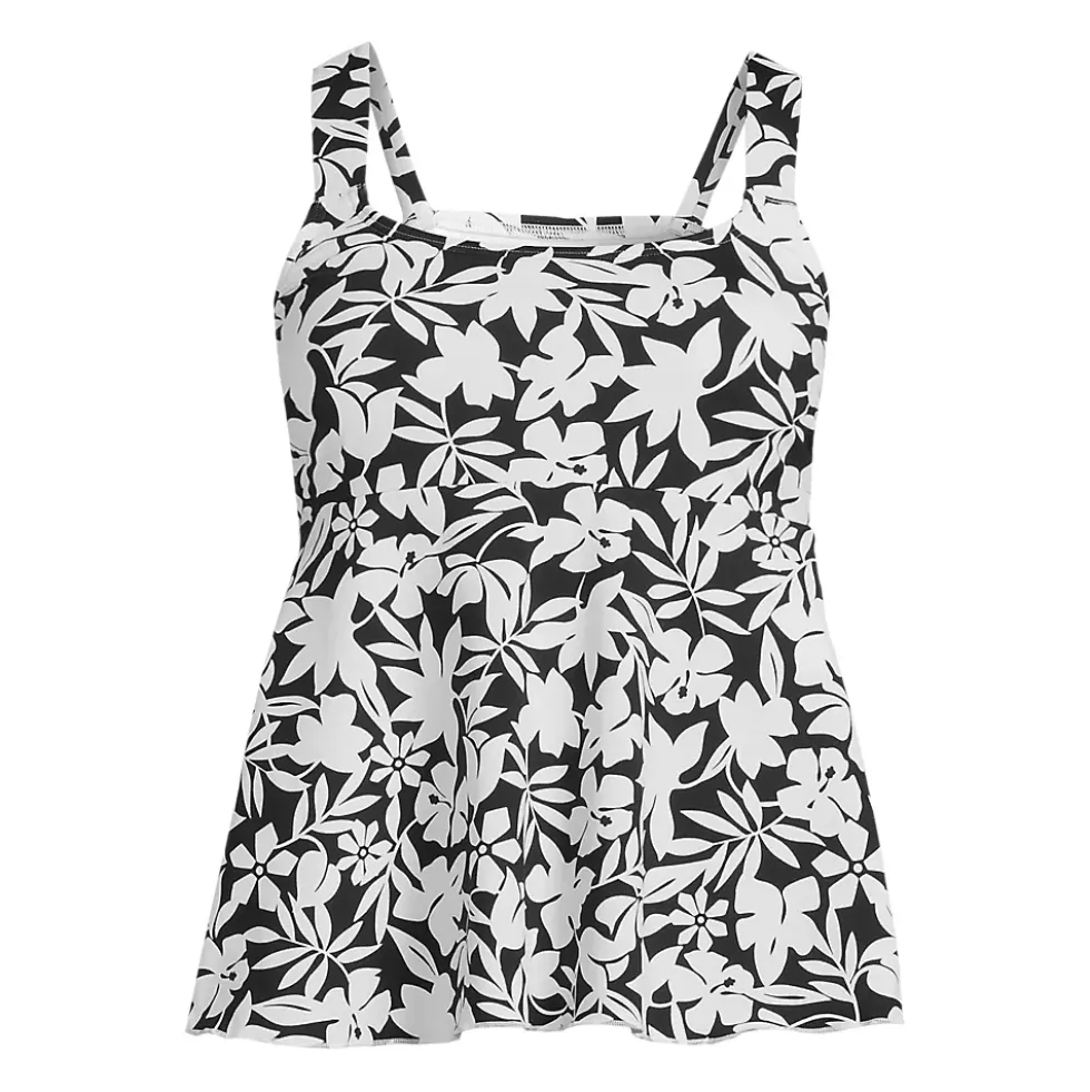 Women's Mastectomy Flutter Scoop Neck Tankini Top