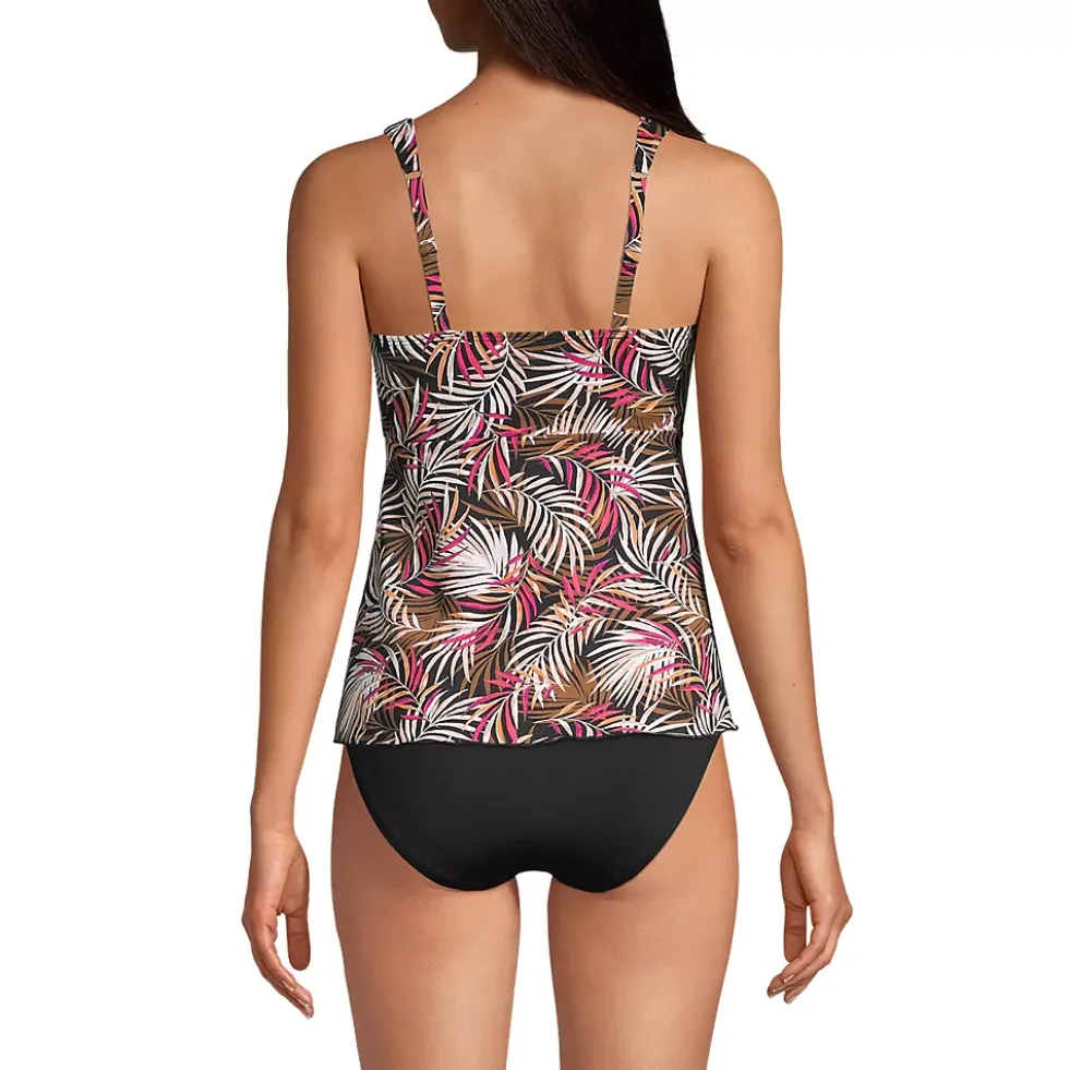 Women's Mastectomy Flutter Scoop Neck Tankini Top