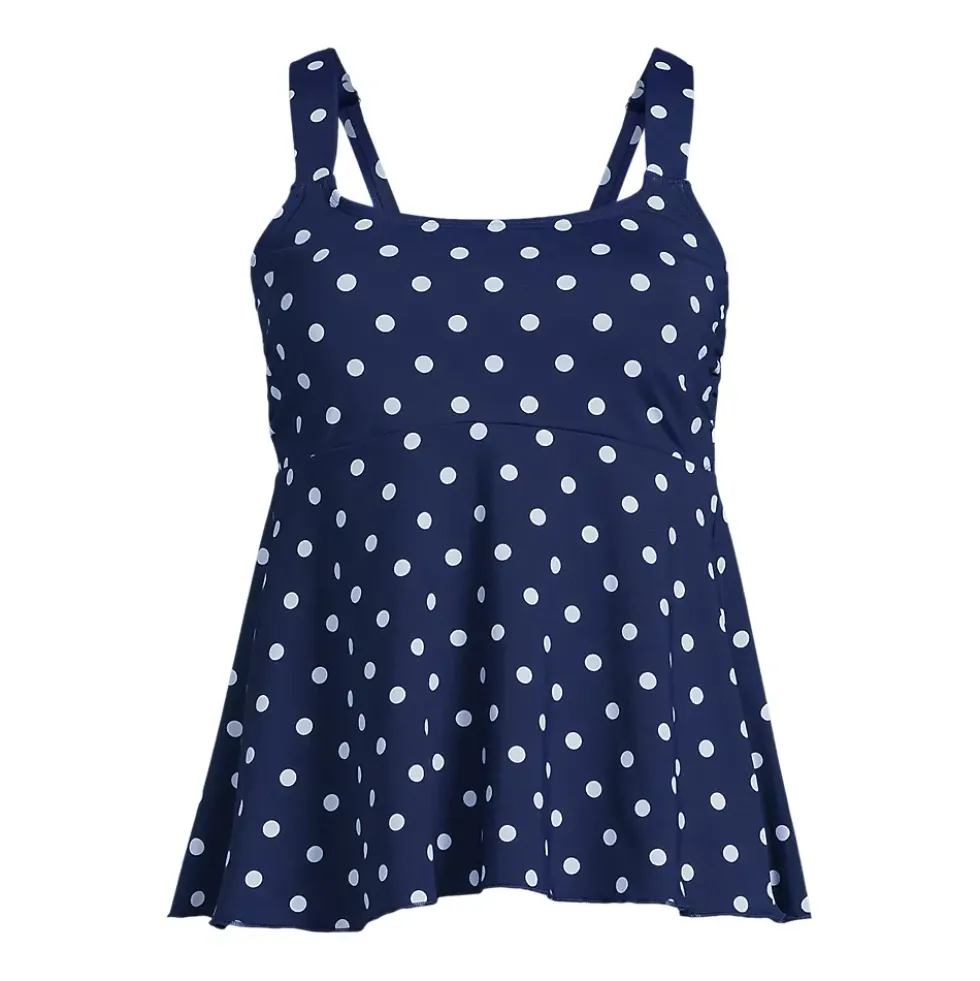 Women's Mastectomy Flutter Scoop Neck Tankini Top