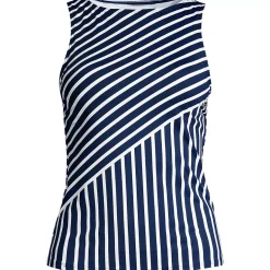 Women's Mastectomy High Neck UPF 50 Sun Protection Modest Tankini Swimsuit Top
