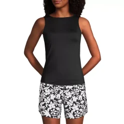 Women's Mastectomy High Neck UPF 50 Sun Protection Modest Tankini Swimsuit Top