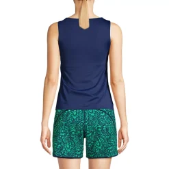 Women's Mastectomy High Neck UPF 50 Sun Protection Modest Tankini Swimsuit Top