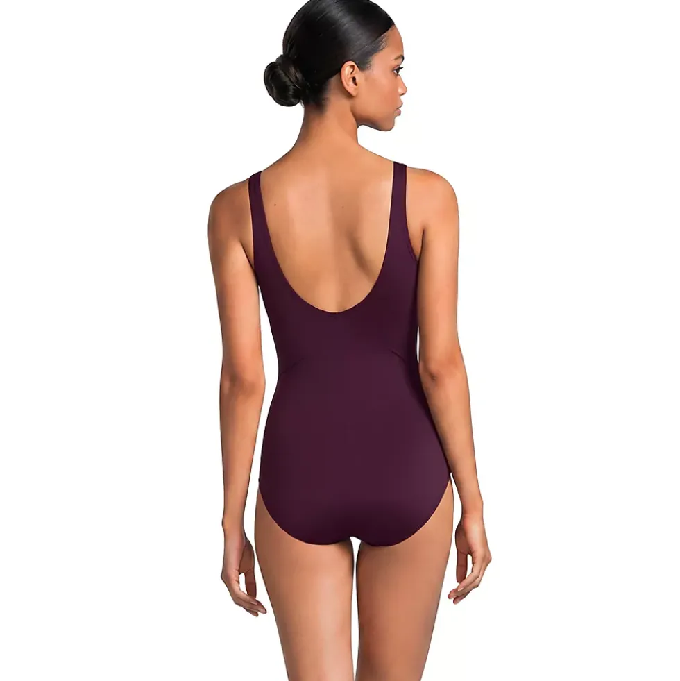 Women's Mastectomy Scoop Neck Tugless Sporty One Piece Swimsuit