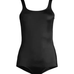 Women's Mastectomy Scoop Neck Tugless Sporty One Piece Swimsuit