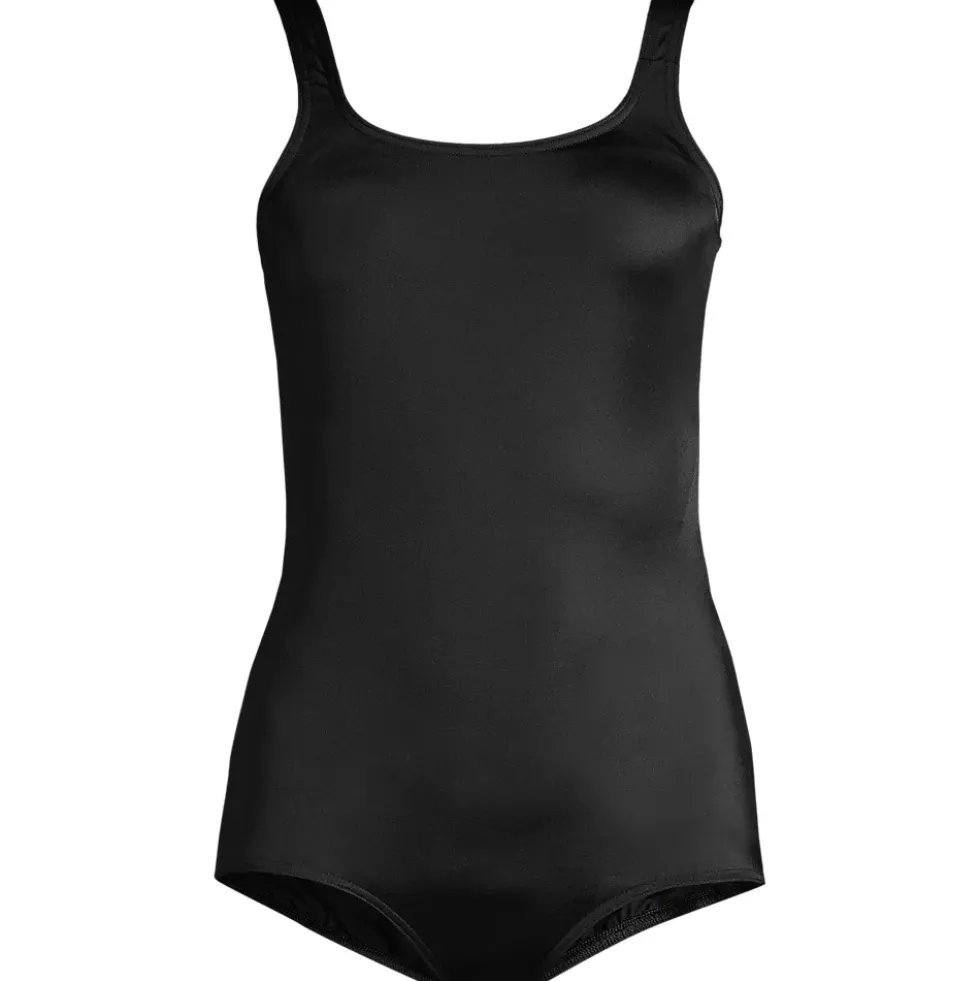Women's Mastectomy Scoop Neck Tugless Sporty One Piece Swimsuit