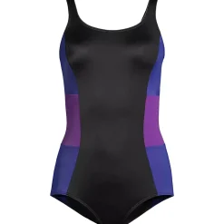 Women's Mastectomy Scoop Neck Tugless Sporty One Piece Swimsuit