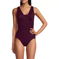 Women's Mastectomy SlenderSuit Grecian Tummy Control One Piece Swimsuit