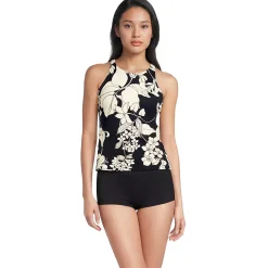 Women's Mastectomy Tugless High Neck Strappy Back Tankini Top 22.5