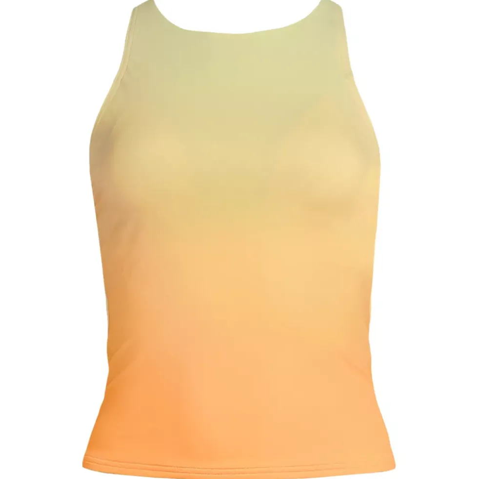 Women's Mastectomy Tugless High Neck Strappy Back Tankini Swimsuit Top