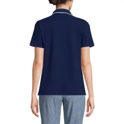 Women's Mesh Cotton Short Sleeve Polo Shirt