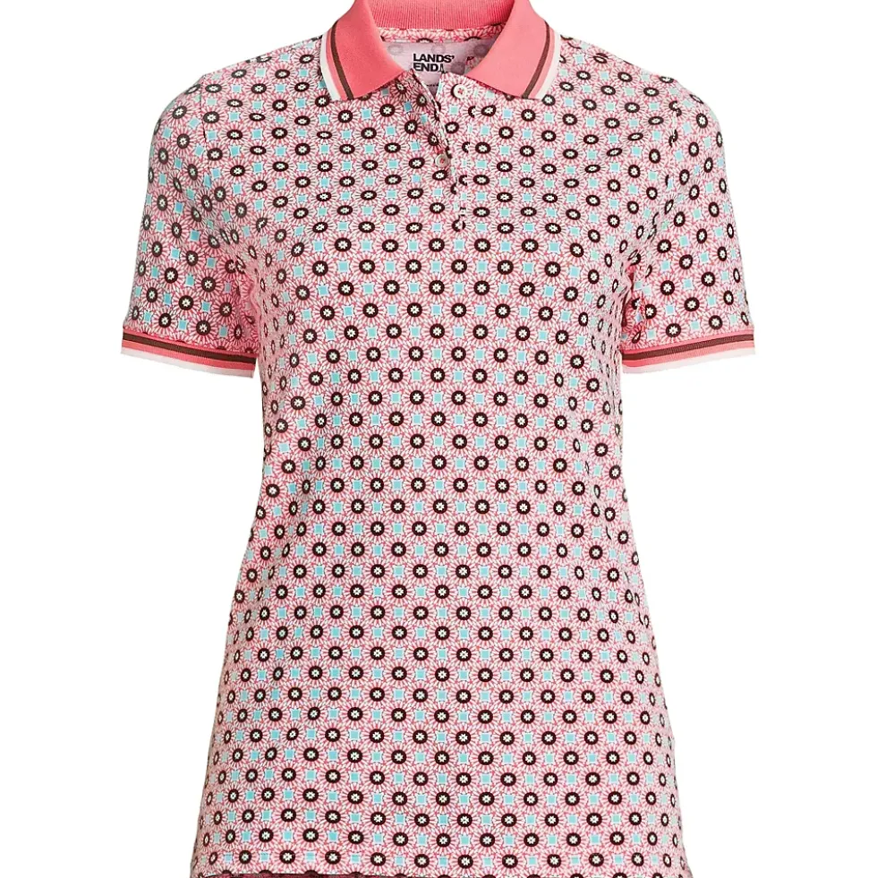 Women's Mesh Cotton Short Sleeve Polo Shirt