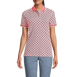 Women's Mesh Cotton Short Sleeve Polo Shirt