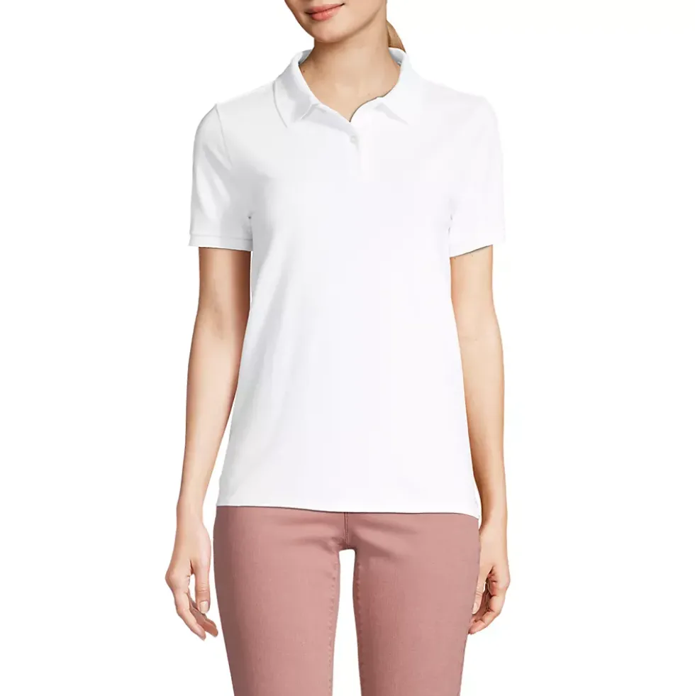 Women's Mesh Cotton Short Sleeve Polo Shirt