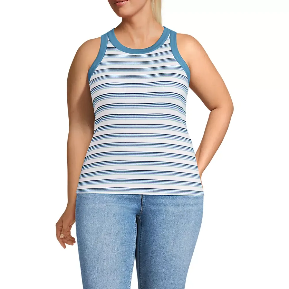 Women's Micro Rib Crew Neck Tank