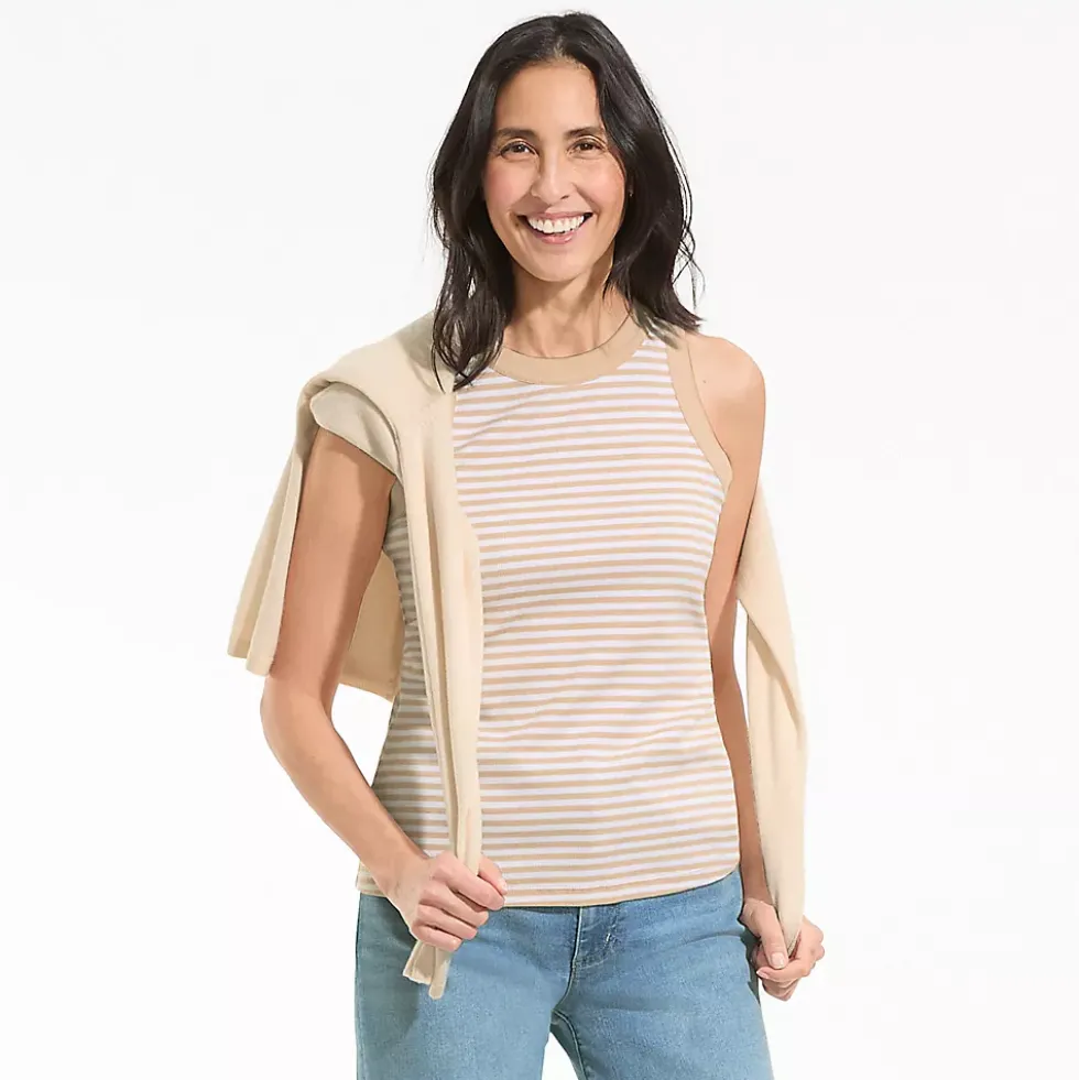 Women's Micro Rib Crew Neck Tank
