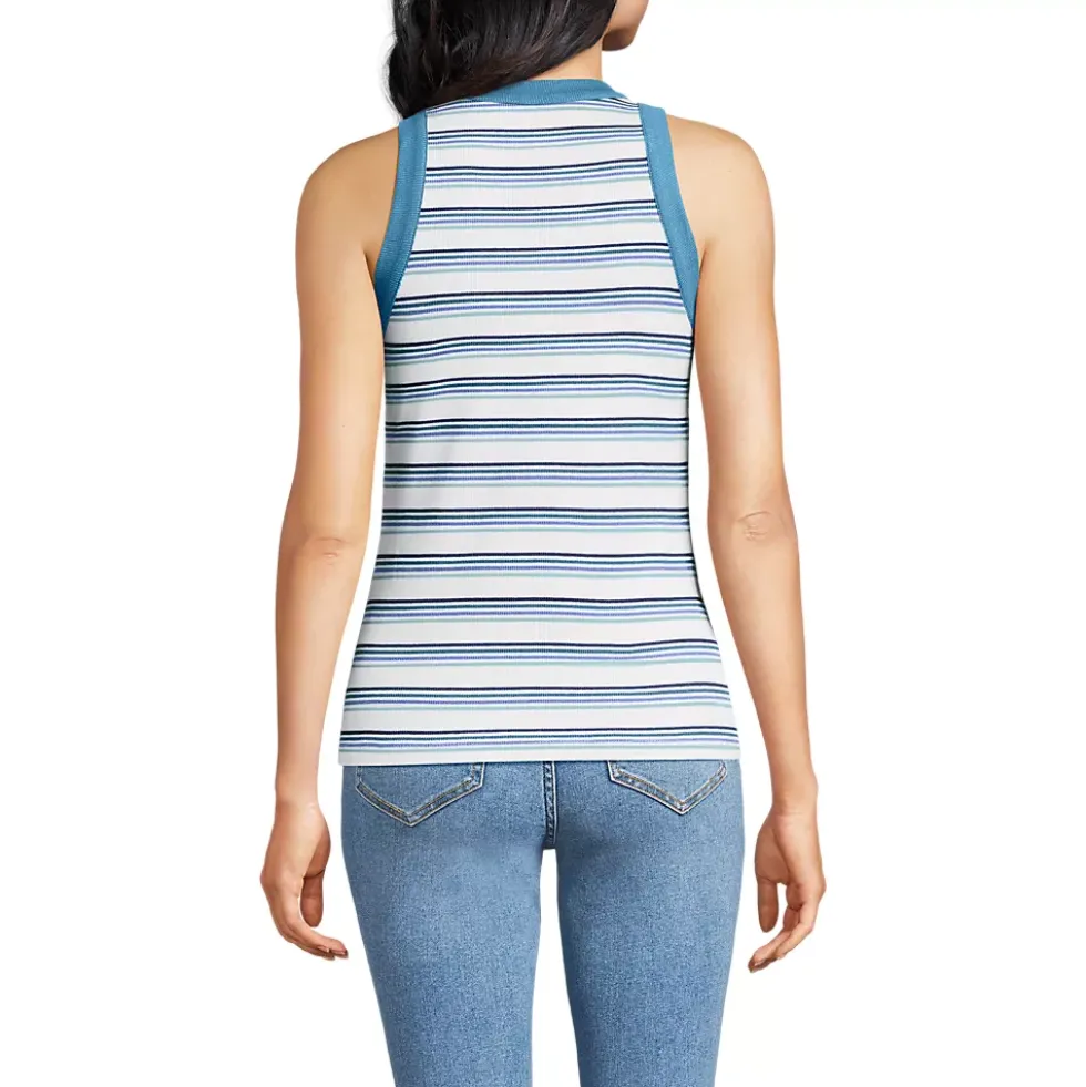 Women's Micro Rib Crew Neck Tank