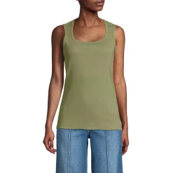 Women's Micro Rib Square Neck Tank