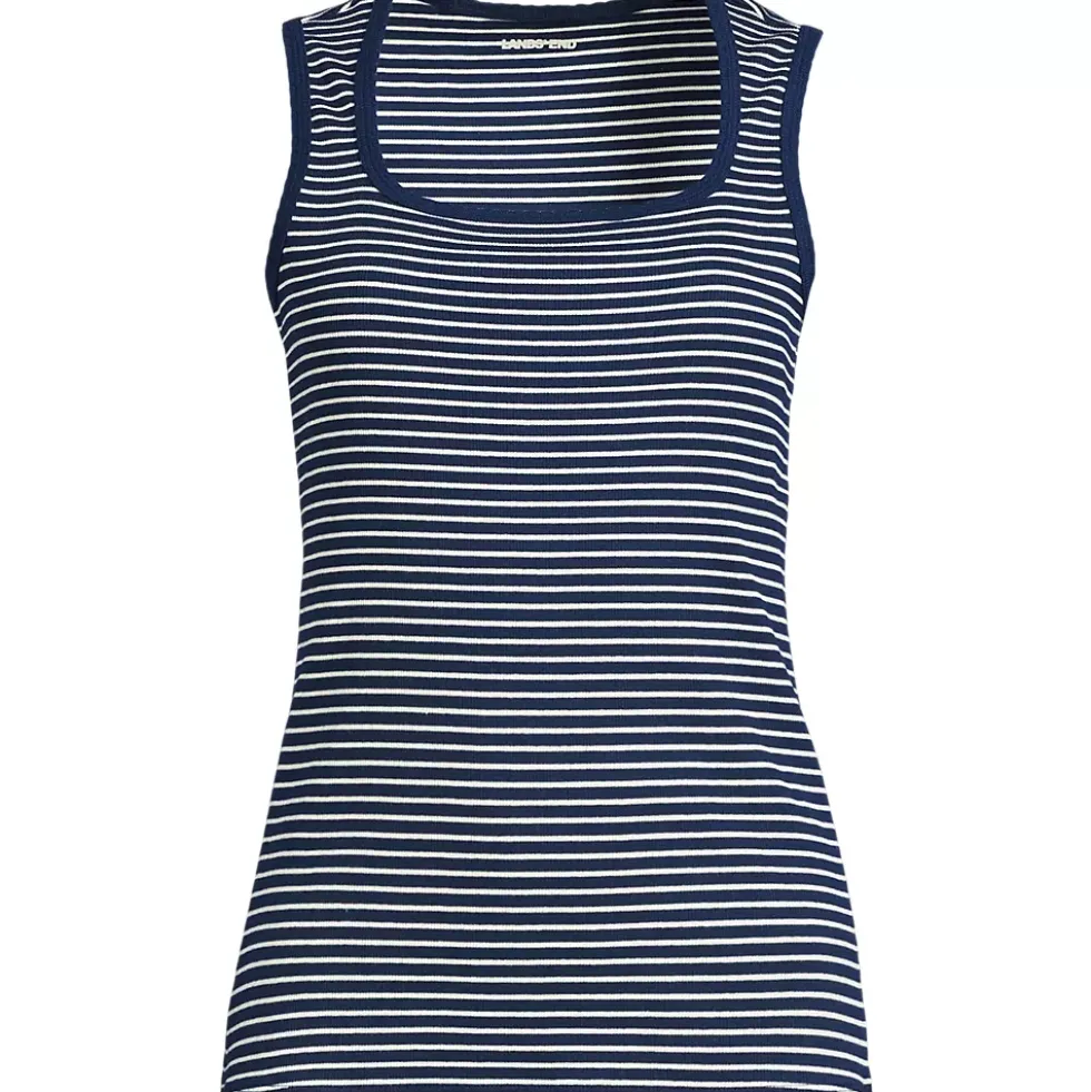 Women's Micro Rib Square Neck Tank