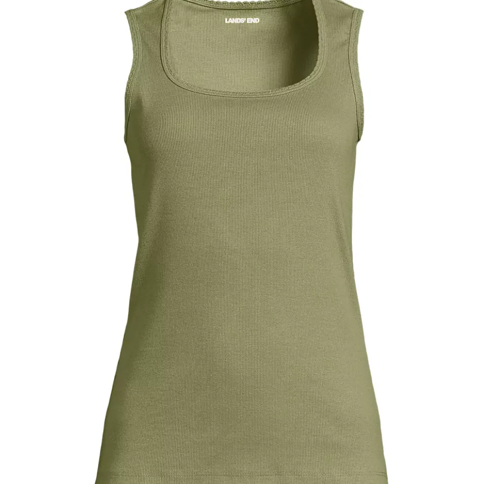 Women's Micro Rib Square Neck Tank