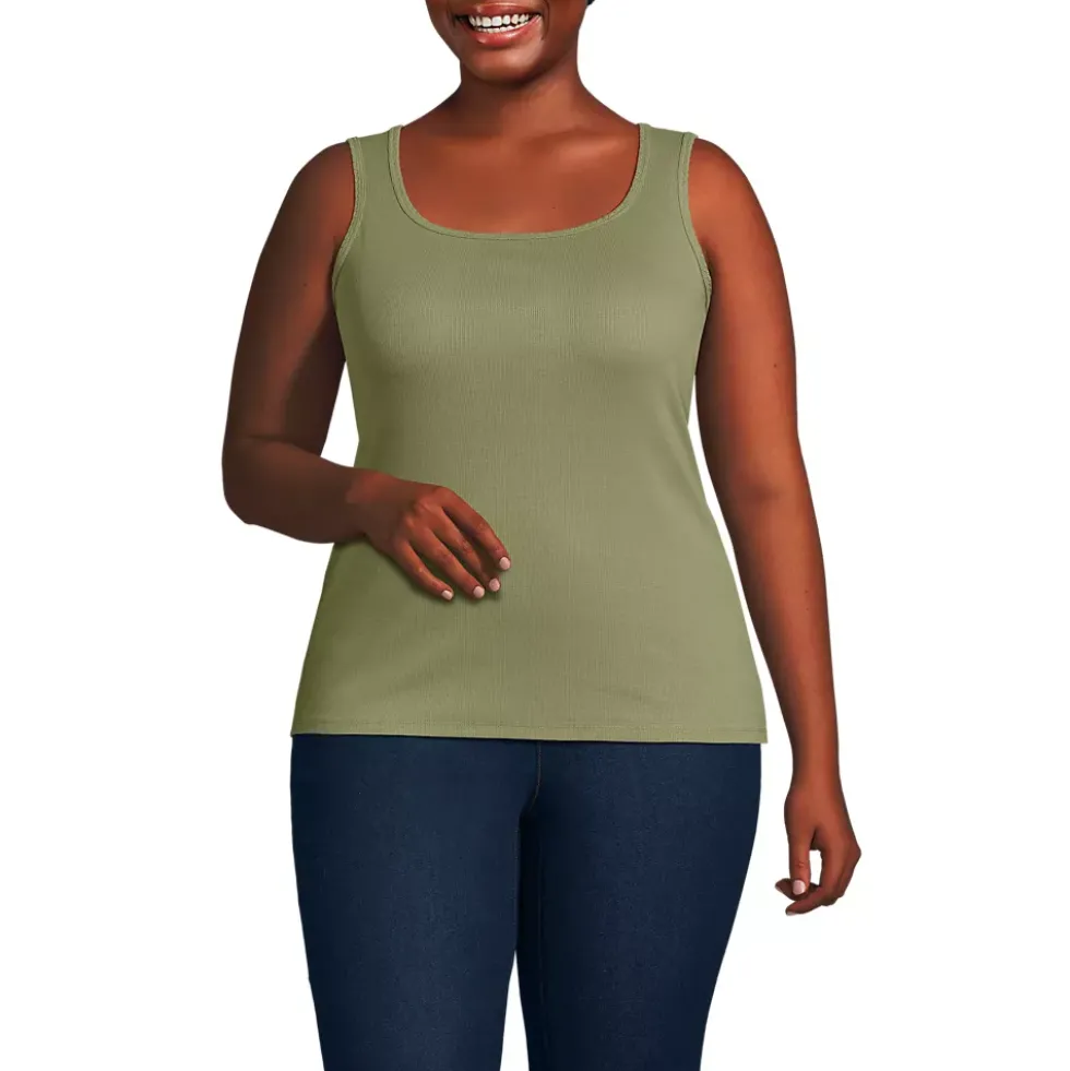 Women's Micro Rib Square Neck Tank