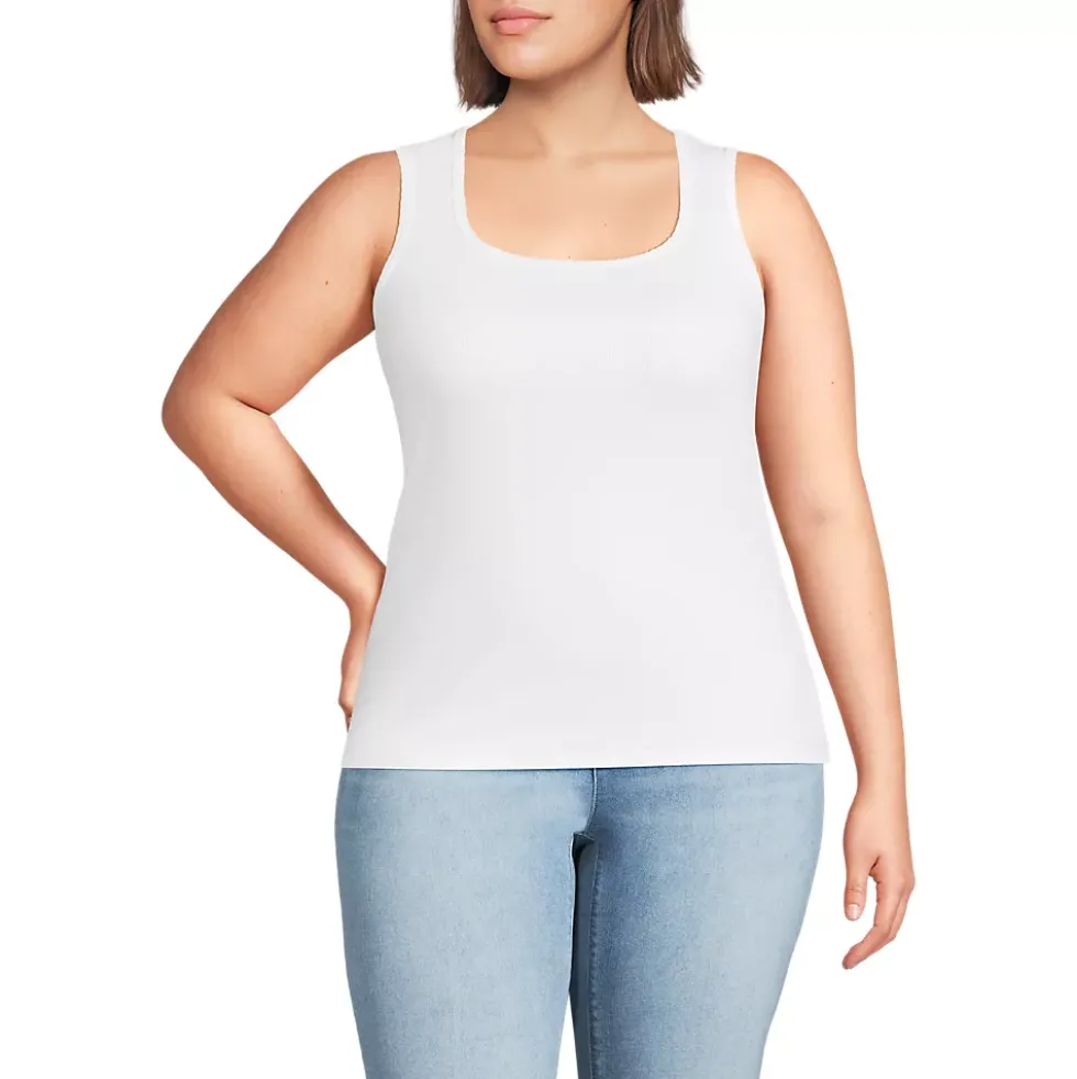 Women's Micro Rib Square Neck Tank