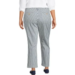Women's Mid Rise Classic Straight Leg Chino Ankle Pants