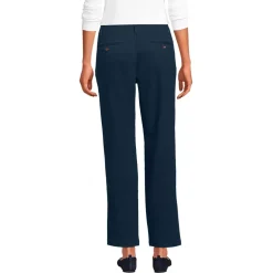 Women's Mid Rise Classic Straight Leg Chino Ankle Pants