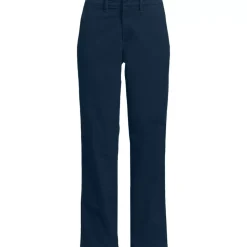 Women's Mid Rise Classic Straight Leg Chino Ankle Pants