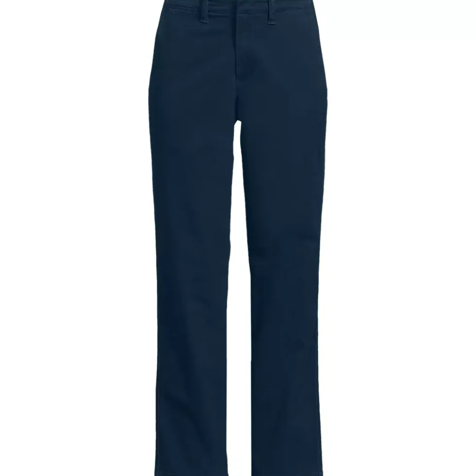 Women's Mid Rise Classic Straight Leg Chino Ankle Pants