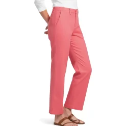 Women's Mid Rise Classic Straight Leg Chino Ankle Pants