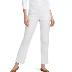 Women's Mid Rise Classic Straight Leg Chino Ankle Pants