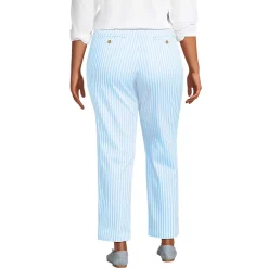 Women's Mid Rise Classic Straight Leg Chino Ankle Pants