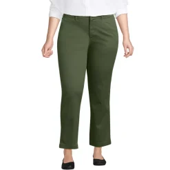 Women's Mid Rise Classic Straight Leg Chino Ankle Pants