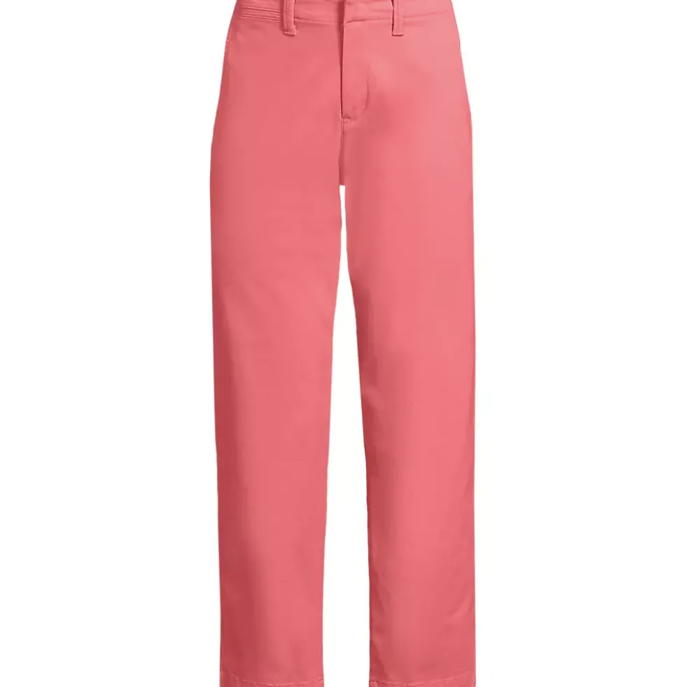 Women's Mid Rise Classic Straight Leg Chino Ankle Pants