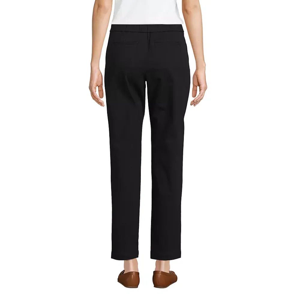 Women's Mid Rise Pull On Chino Ankle Pants