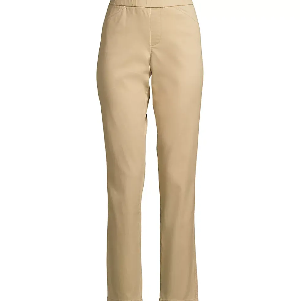 Women's Mid Rise Pull On Chino Ankle Pants