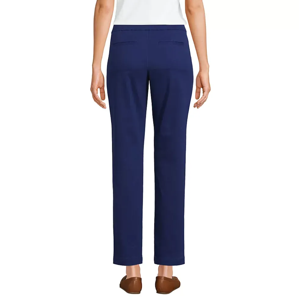 Women's Mid Rise Pull On Chino Ankle Pants