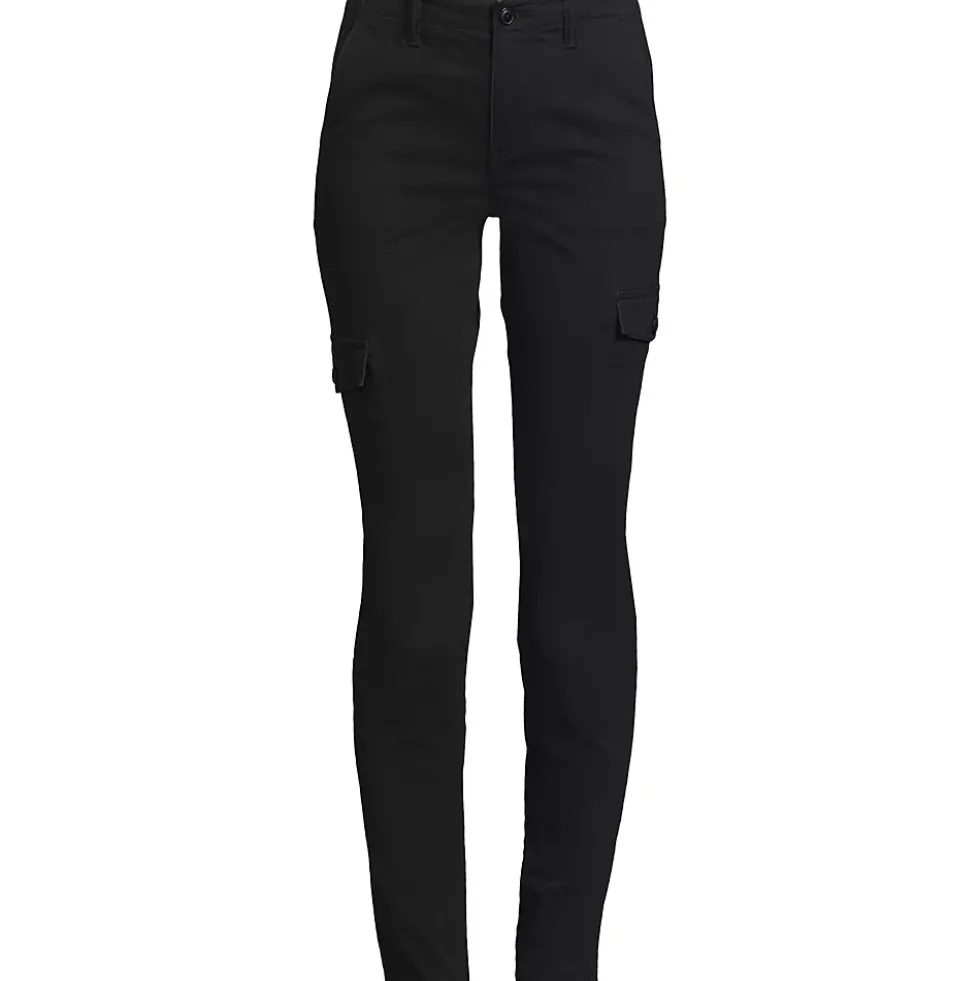 Women's Mid Rise Slim Cargo Chino Pants