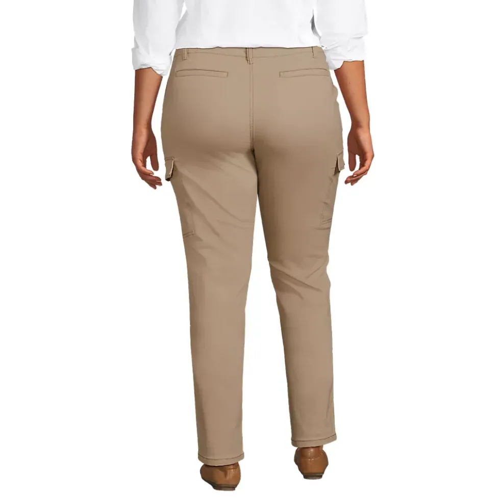 Women's Mid Rise Slim Cargo Chino Pants
