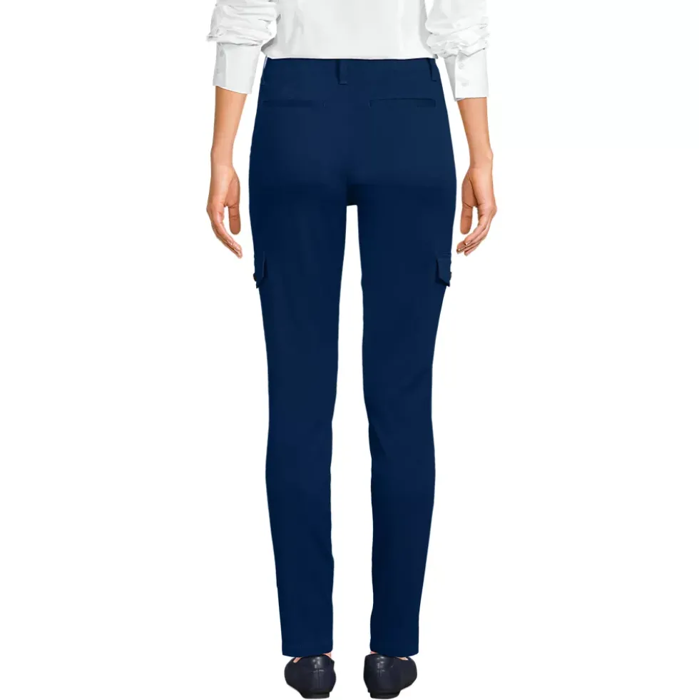 Women's Mid Rise Slim Cargo Chino Pants