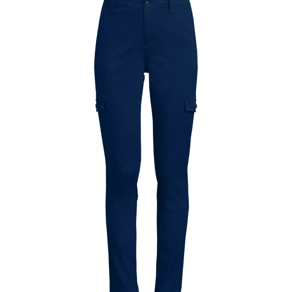Women's Mid Rise Slim Cargo Chino Pants