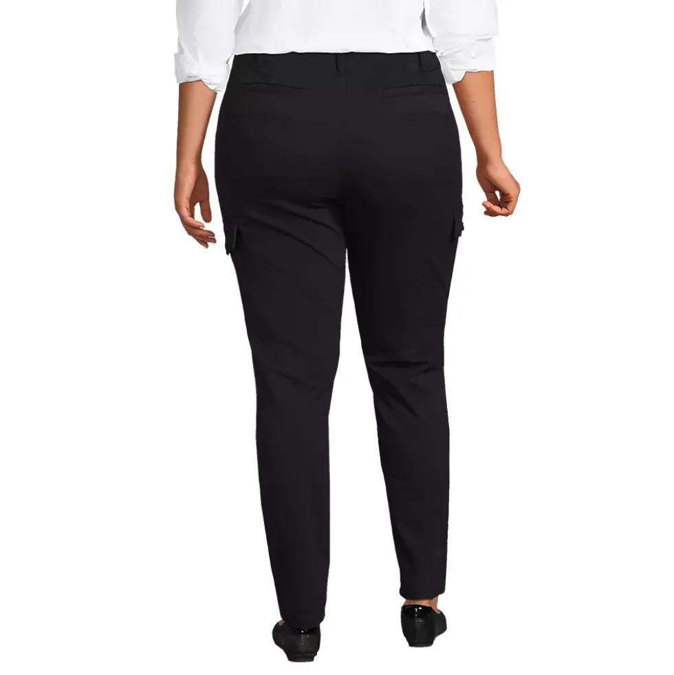 Women's Mid Rise Slim Cargo Chino Pants