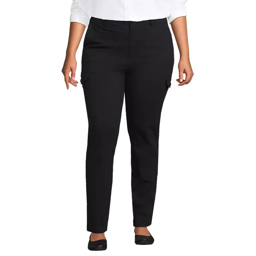 Women's Mid Rise Slim Cargo Chino Pants
