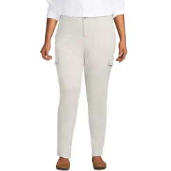 Women's Mid Rise Slim Cargo Chino Pants