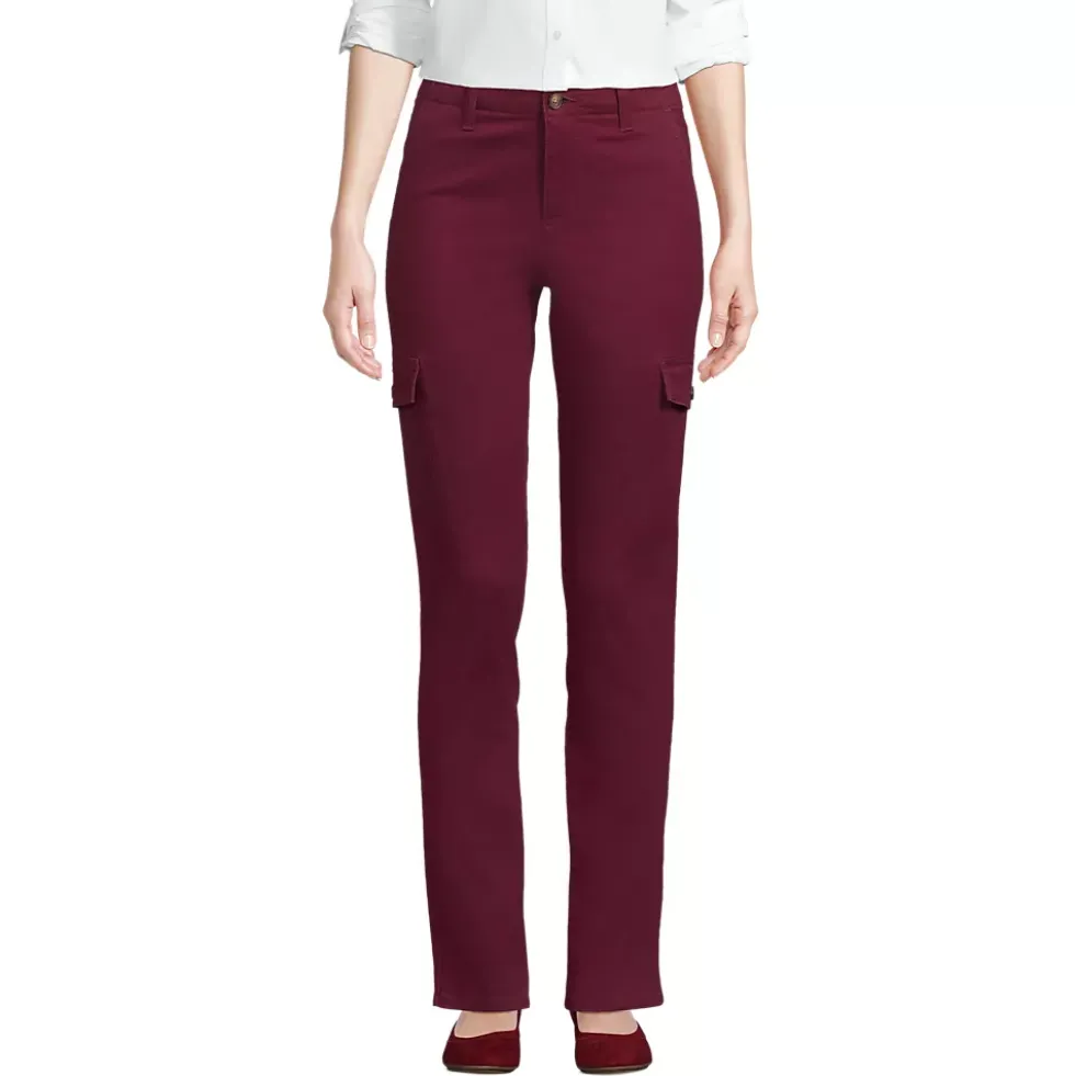 Women's Mid Rise Slim Cargo Chino Pants
