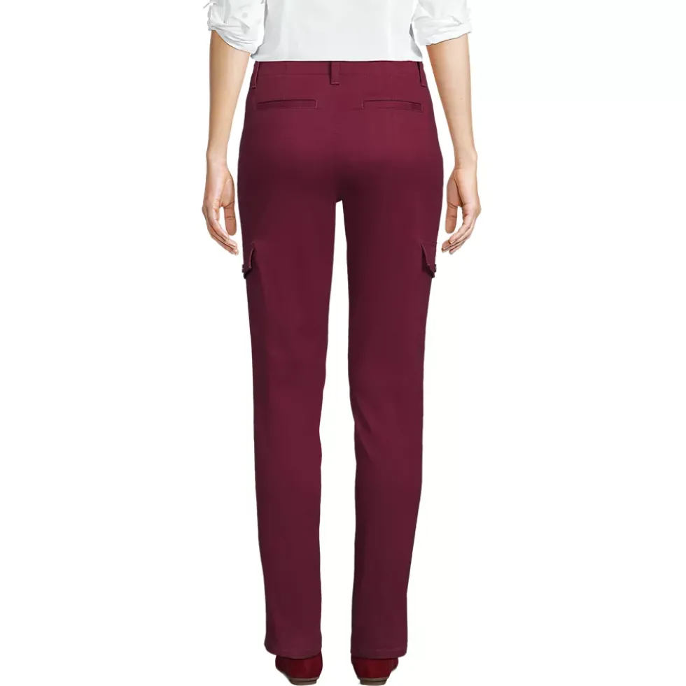 Women's Mid Rise Slim Cargo Chino Pants