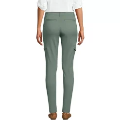 Women's Mid Rise Slim Cargo Chino Pants