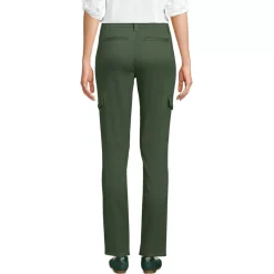 Women's Mid Rise Slim Cargo Chino Pants