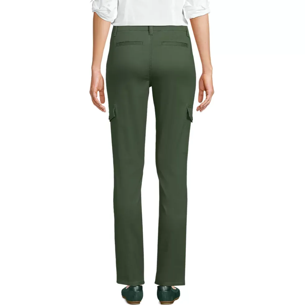 Women's Mid Rise Slim Cargo Chino Pants