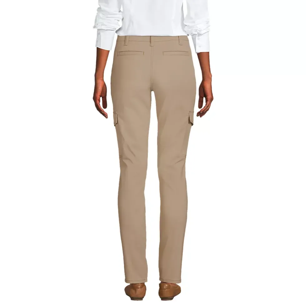 Women's Mid Rise Slim Cargo Chino Pants